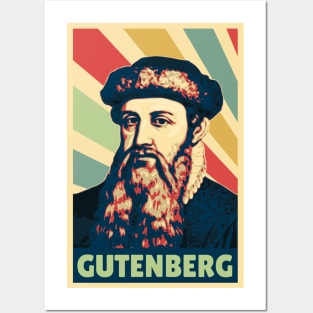 Johannes Gutenberg Vintage Colors Posters and Art